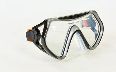 Маска для плавания planeta-sport Zelart M166-SIL Черно-серый