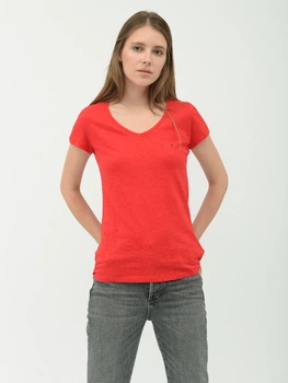 Футболка хлопковая женская Tommy Hilfiger 10042.2 M Красный меланж