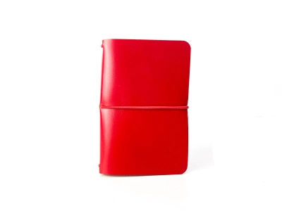 Блокнот А6 Skin&Skin со сменными блоками женский кожаный красный (LA16-W-R)
