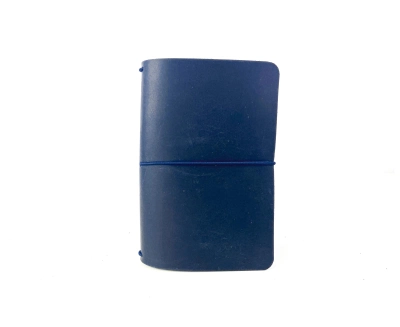 Блокнот А6 Skin&Skin со сменными блоками кожаный темно-синий (LA16-W-M-NB)