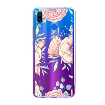 Силиконовый чехол Unique Covers на Huawei P Smart Plus 2018 нежные цветы(1833)
