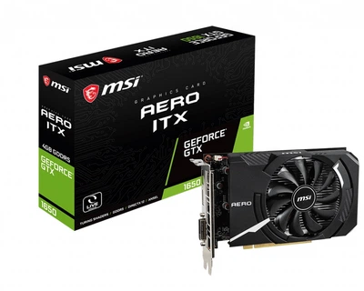 Видеокарта GF GTX 1650 4GB GDDR5 Aero ITX MSI (GeForce GTX 1650 AERO ITX 4G)