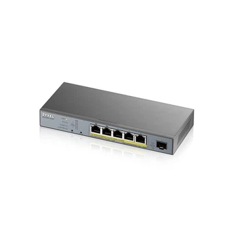 Коммутатор для видеонаблюдения ZYXEL GS1350-6HP (GS1350-6HP-EU0101F) (1xGE PoE++, 4хGE PoE+, 1xSFP, PoE max