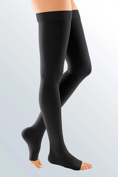 Компрессионные чулки medi Duomed открытый носок 2 класс размер S черные (V261502000)