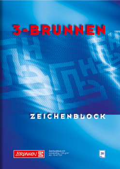 Альбом для рисования А3 Brunnen клеенный блок синяя обложка 3 -Brunnen 120 г/м2 20 листов 1047333
