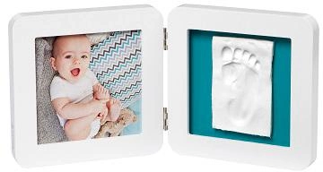 Набор для создания отпечатка ручки и ножки малыша Baby Art Двойная рамка Белая (3601097100) (3220660299126)