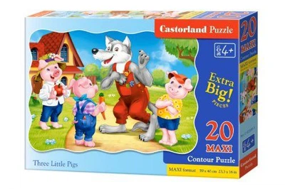 Пазлы MAXI Castorland "3 поросенка" 20 элементов 59 х 40 см С-02399