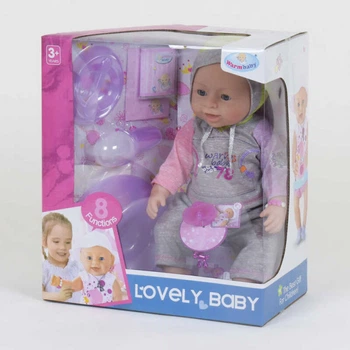 Пупс детский интерактивный Warmbaby Lovely Baby 8040-445 В высота 42 см 8 функций