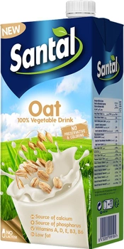 Упаковка напитка овсяного ультрапастеризованного Santal 0.6% 1 л х 6 шт (8410285999135)