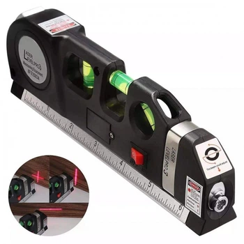 Лазерный уровень LASER LEVELPRO3 ART-7124 со встроенной рулеткой 2.5м Черный