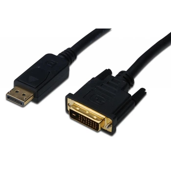 Кабель мультимедійний Display Port M to DVI M 2.0m 24+1pin Assmann (AK-340306-020-S)