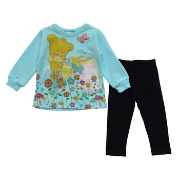 Костюм Benna Kids "Медвежонок" для девочки 92 см Бирюзовый с темно-синим 11828