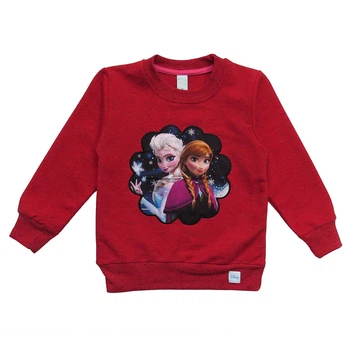 Свитшот Kids collection "Эльза и Анна" для девочки 98 см Темно-красный 11859