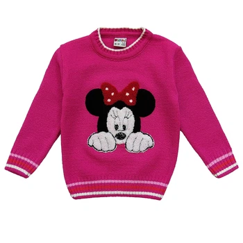 Свитер Wiibery Minnie Mouse для девочки 86-92 см Малиновый 12153