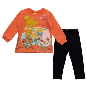 Костюм Benna Kids "Медвежонок" для девочки 86 см Оранжевый с темно-синим 11826
