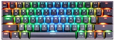 Клавиатура беспроводная, проводная Motospeed СK62, RGB, BT, USB Black ENG, UKR, RUS Outemu Blue (mtck62bmb)