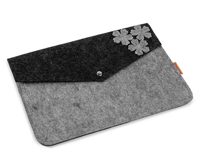 Чехол для планшета FeltFabricDesign 30х21 из войлока серый/черный М29(10521)