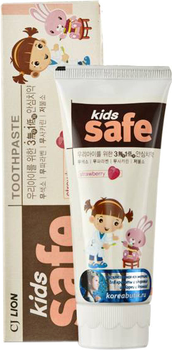Детская зубная паста Lion Kids Safe 3-12 лет Клубника 90 г (8806325611486)
