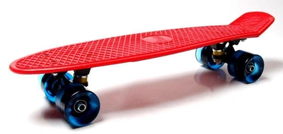 Пенни борд PENNY "Red Label". Колеса светяться