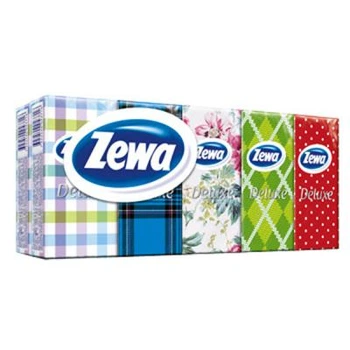 Носові хусточки Zewa Deluxe Design паперові тришарові 10x10 шт (7322540043440)
