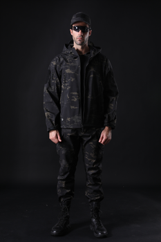 Тактична куртка / вітровка Pave Hawk Softshell night multicam XXXXXL