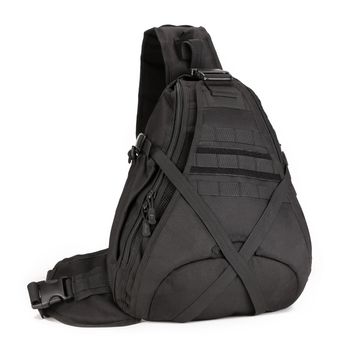 Рюкзак однолямочный тактический, городской Protector Plus X214 black