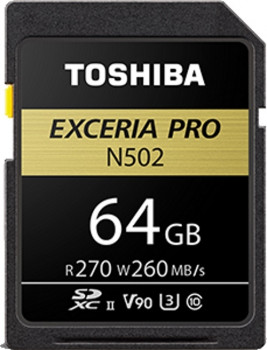 Карта памяти Toshiba SD-Card 64GB EXCERIA PRO N502 UHS-II U3