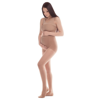 Колготки для вагітних антиварикозні профілактичні Tiana 140 DEN з компресією 18-21 мм рт.ст. бежеві розмір 2