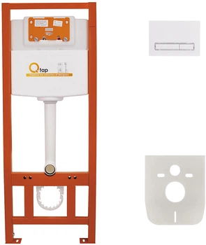 Инсталляция для подвесного унитаза QTAP Nest ST с кнопкой смыва QT0133M425M08V1384W
