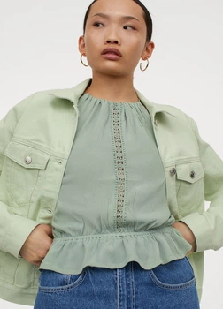 Топ H&M 34 Бирюзовый 0723173_бир_05