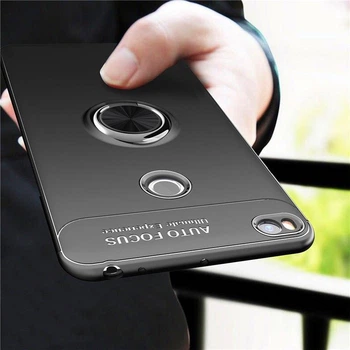 Чехол TPU Ring для Xiaomi Mi Max 2 бампер оригинальный Black с кольцом