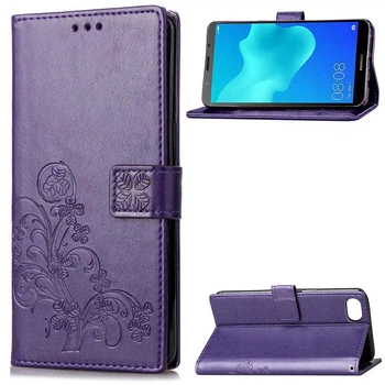 Чохол Clover для Huawei Y5 2018 / Y5 Prime 2018 / DRA-L21 книжка шкіра PU фіолетовий Без бренду