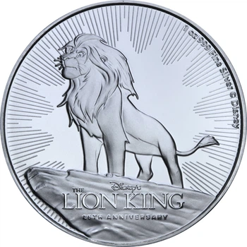 Серебряная монета 1oz Король Лев 2 доллара Ниуэ 2019