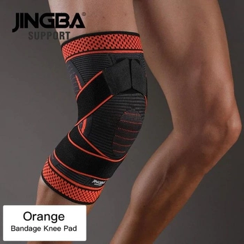 Бандаж на коліно (JS105BO) JINGBA SUPPORT S/M Чорно-помаранчевий 000126929