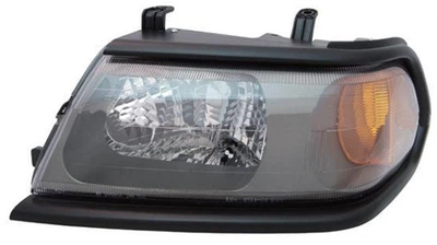 Фара Mitsubishi Pajero Sport I (рестайлинг) 2001 - 2008, ліва штатна, механ./електр., світлий корпус + чорний рант, (Depo, fp913)