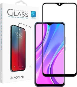 Защитное стекло ACCLAB Full Glue для Xiaomi Redmi 9 Black (1283126508813)