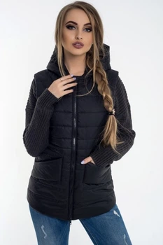 Женский теплый жилет MODA 00118 S (44) Черный ( 00118/2 A)