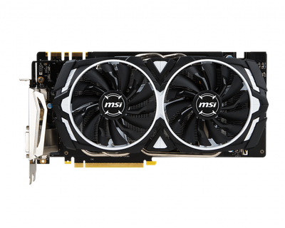 MSI PCI-Ex GeForce GTX 1070 Armor 8GB GDDR5 (256bit) (1556/8008) (DVI, HDMI, 3 x DisplayPort) (GTX 1070 ARMOR 8G OC)