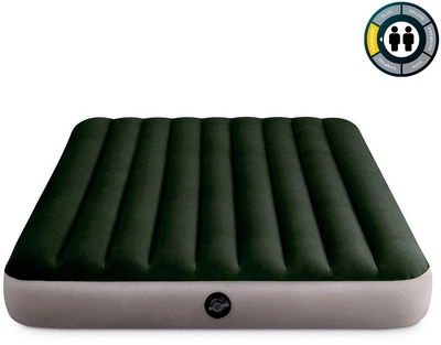 Надувной матрас Intex Downy Airbed 152 х 203 х 25 см Зеленый (64779)