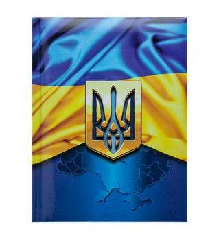 Блокнот А5 80арк BM.24582101-03 UKRAINE кл., тв. обкл., глян. лам. з поролоном, т-синій