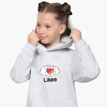 Детский худи Лайк (Likee) Светло-серый меланж (9298-1711) 164 см