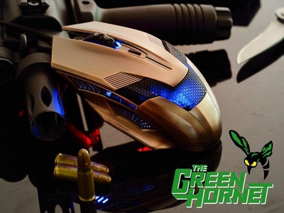 Мышь игровая A-Jazz Green Hornet Bronze, USB, оптическая 2000DPI, 6D, LED подсветка