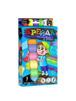Мел для рисования на асфальте большой MEL-01-05, 7 шт Danko Toys MEL-01-05U