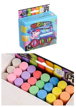 Мел для рисования, на асфальте, 24 штуки, тонкий DANKO TOYS (MEL-02-05)