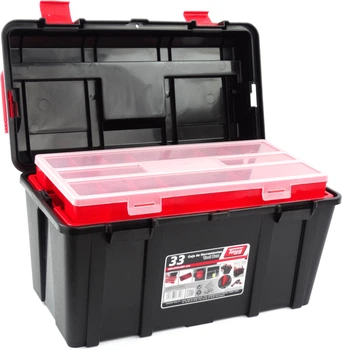 Ящик пластиковий Tayg Box 33 Caja htas 48x25.8x25.5 см для інструментів + ​​вкладка + органайзер Чорний (133008)