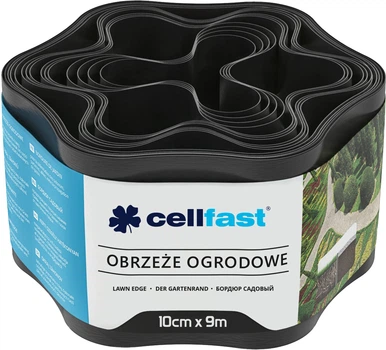 Газонный бордюр Cellfast волнистый 10x900 см Черный (30-031H)
