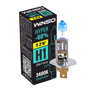 Галогенова лампа Winso H1 12V 55W P14.5s HYPER +60% 712120