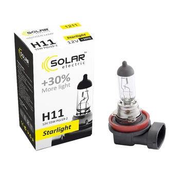 Галогеновая лампа Solar H11 12V 55W Starlight +30% 1211