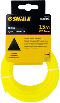 Леска для триммера Sigma треугольник Ø2.4 мм 15 м (5621041)