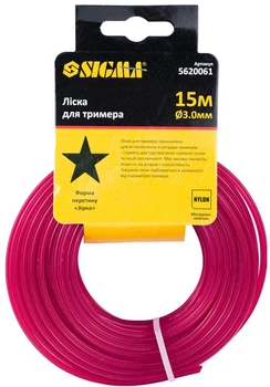 Леска для триммера Sigma звезда Ø3.0 мм 15 м (5620061)